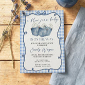 Blue Jean Denim Baby Shower Invitation 招待状