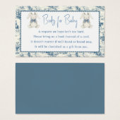 Blue Jean Denim Books For Baby Boy Enclosure Card (正面&裏面)