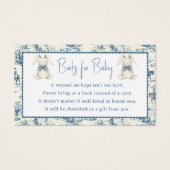 Blue Jean Denim Books For Baby Boy Enclosure Card (正面)