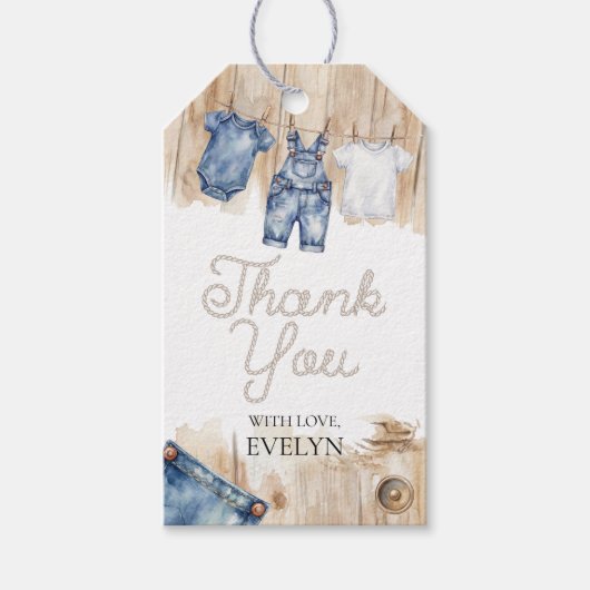 Blue Jean Denim Gift Tag ギフトタグ (正面)