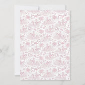 Blue Jean Denim Girl Baby Shower 招待状 (裏面)