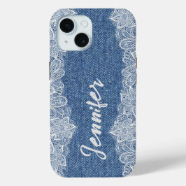 Blue Jean Denim iPhone / iPadケース iPhone 15ケース