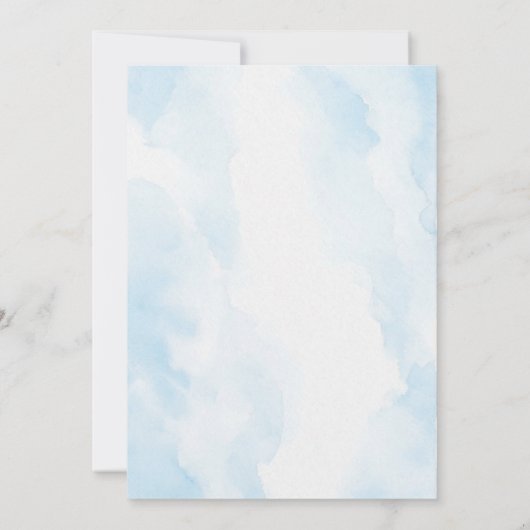 Blue Jean Denim Rustic Western Baby Shower 招待状 (裏面)