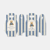 Blue Jean Denim Teddy Bear 1st Birthday フェイバーボックス (折り畳みなし)