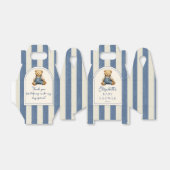 Blue Jean Denim Teddy Bear Baby Shower フェイバーボックス (折り畳みなし)