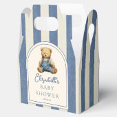 Blue Jean Denim Teddy Bear Baby Shower フェイバーボックス (オープン)