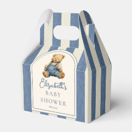 Blue Jean Denim Teddy Bear Baby Shower フェイバーボックス