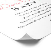 Blue Jean Don't Say Baby Shower Game Sign ポスター (角)