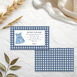 Blue Jean Dress Gingham Girl Books For Baby エンクロージャーカード