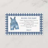 Blue Jean Dungarees Gingham Boy Books For Baby エンクロージャーカード (正面)