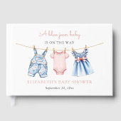Blue Jean Girl Baby Shower Guest Book ゲストブック (正面)