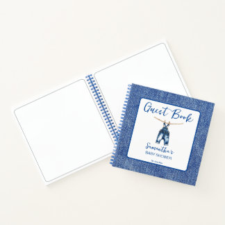 Blue jean It's a boy baby shower guest book ノートブック