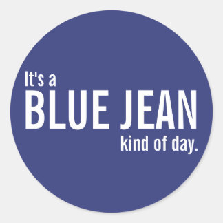 Blue Jean KindのDay Blueステッカーカジュアル ラウンドシール