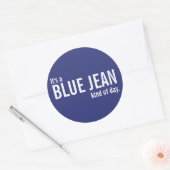 Blue Jean KindのDay Blueステッカーカジュアル ラウンドシール (封筒)