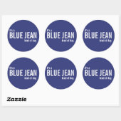 Blue Jean KindのDay Blueステッカーカジュアル ラウンドシール (シート)