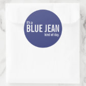Blue Jean KindのDay Blueステッカーカジュアル ラウンドシール (バッグ)