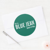 Blue Jean KindのDay Greenステッカーカジュアル ラウンドシール (封筒)