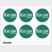 Blue Jean KindのDay Greenステッカーカジュアル ラウンドシール (シート)