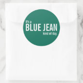 Blue Jean KindのDay Greenステッカーカジュアル ラウンドシール (バッグ)