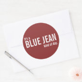 Blue Jean Kind Day Redのステッカーカジュアル ラウンドシール (封筒)