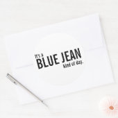 Blue Jean Kind Day Whiteのステッカーカジュアル ラウンドシール (封筒)