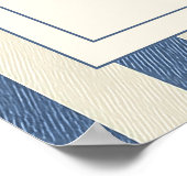 Blue Jean Teddy Bear Baby Shower Welcome Sign ポスター (角)