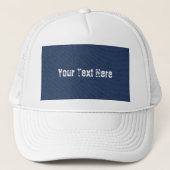 Blue Jeansファブリック – テキストの追加 – カスタマイズ可能 キャップ (正面)