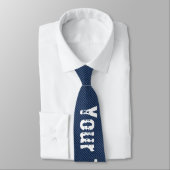 Blue Jeansファブリック – テキストの追加 – カスタマイズ可能 ネクタイ (タイ)