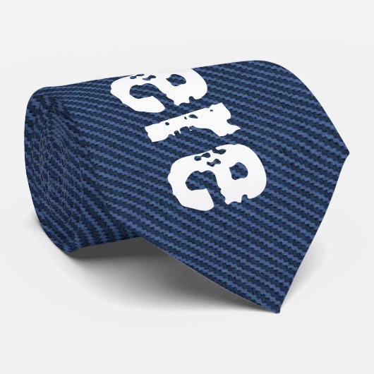 Blue Jeansファブリック – テキストの追加 – カスタマイズ可能 ネクタイ (ロール)