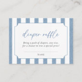 Blue Jeans Baby Shower Diaper Raffle エンクロージャーカード (正面)