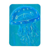 Blue Jellyfish Painting マグネット (縦)
