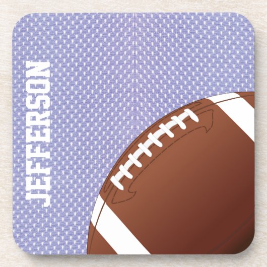 Blue Jersey and Football Custom Coaster コースター (正面)