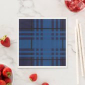 Blue Jewel Plaid Tartan Paper Napkin スタンダードランチョンナプキン (インサイチュ)