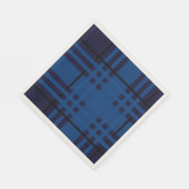 Blue Jewel Plaid Tartan Paper Napkin スタンダードランチョンナプキン (角)
