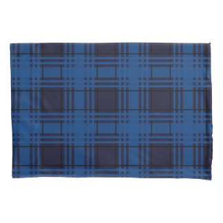 Blue Jewel Plaid Tartan Pillowcase 枕カバー
