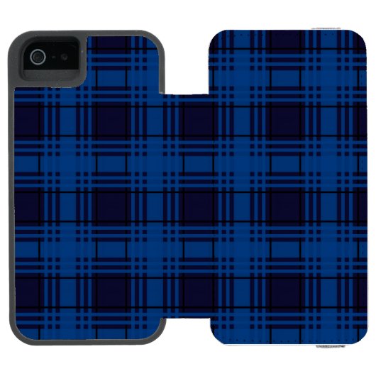 Blue Jewel Tartan  Incipio iPhoneウォレットケース (フォリオ Open)