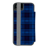 Blue Jewel Tartan  Incipio iPhoneウォレットケース (フォリオ裏面)