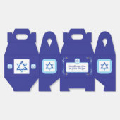 Blue Jewish Star of David with Border フェイバーボックス (見開き)