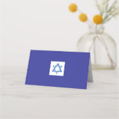 Blue Jewish Star of David with Border プレイスカード (裏面)