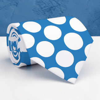 Blue Jumbo Polka Dots Custom Necktie ネクタイ