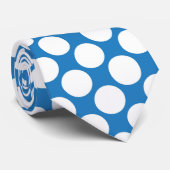 Blue Jumbo Polka Dots Custom Necktie ネクタイ (ロール)