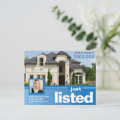 Blue Justリスト実在に掲載された広告テンプレート ポストカード (スタンド正面)