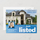 Blue Justリスト実在に掲載された広告テンプレート ポストカード (正面/裏面)