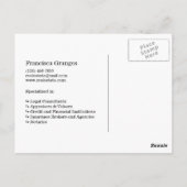 Blue Justリスト実在に掲載された広告テンプレート ポストカード (裏面)