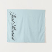 Blue Just Married Fabric Car Wedding Banner Sign タペストリー (正面(横))