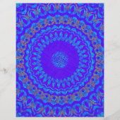 Blue Kaleidoscope Scrapbook Paper 2-Sided Page (正面)