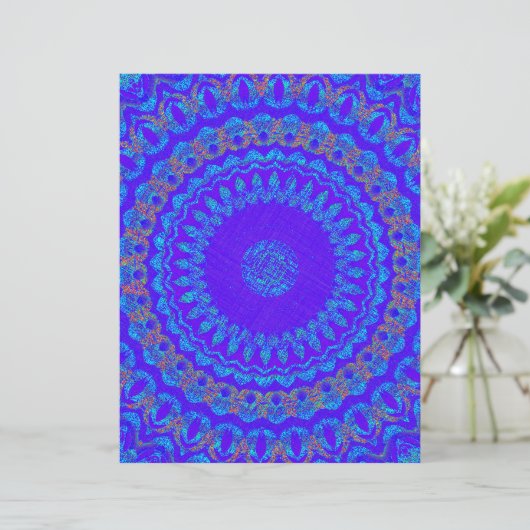 Blue Kaleidoscope Scrapbook Paper 2-Sided Page (スタンド正面)