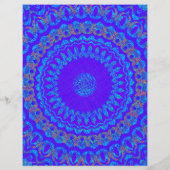 Blue Kaleidoscope Scrapbook Paper 2-Sided Page (裏面)