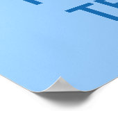 Blue KeepCalmポスター |カスタマイズ可能なテンプレート ポスター (角)