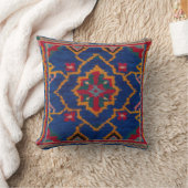 Blue Kilim Lumbar Pillows：おスタイリッシュ客様へのサポート クッション (ブランケット)